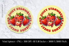 starwberay Juicy And Sweet Friends Wind Spinner Sublimation Product Image 1