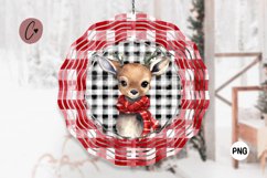 Christmas Plaid Deer Wind Spinner Product Image 1