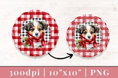 Christmas Plaid Dog Wind Spinner Product Image 2