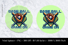 Base Ball Game On Wind Spinner Sublimation Design PNG Product Image 1