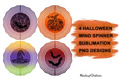 Halloween Wind Spinner Sublimation Designs| PNG Files Product Image 1
