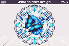 Butterfly Floral Wind Spinner | Mandala Wind Spinner Product Image 1
