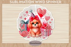 Watercolor Dog Wind Spinner | Sublimation Spinner Product Image 1