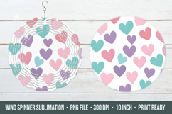 Pastel Heart Pattern Wind Spinner | Wind Spinner Png Product Image 1