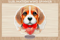 Watercolor Dog Wind Spinner | Sublimation Spinner Product Image 1