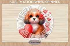 Watercolor Dog Wind Spinner | Sublimation Spinner Product Image 1
