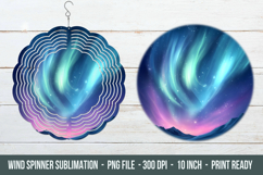 Northern Lights Wind Spinner | Wind Spinner Sublimation Product Image 1