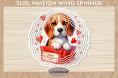 Watercolor Dog Wind Spinner | Sublimation Spinner Product Image 1