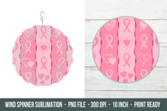 Breast Cancer Ribbon Wind Spinner | Wind Spinner sublimation Product Image 1