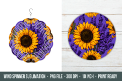 Lavender &amp; Sunflower Wind Spinner | Wind Spinner Png Product Image 1