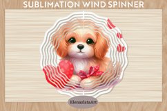 Watercolor Dog Wind Spinner | Sublimation Spinner Product Image 1