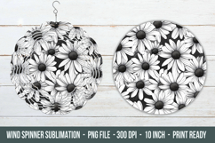 Vintage Daisy Flower Wind Spinner | Wind Spinner Design Product Image 1