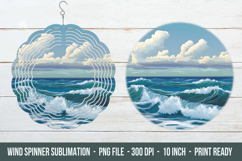 Sea Waves Wind Spinner | Wind Spinner Design Product Image 1