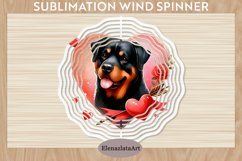 Watercolor Dog Wind Spinner | Sublimation Spinner Product Image 1
