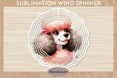Watercolor Dog Wind Spinner | Sublimation Spinner Product Image 1