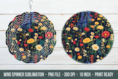 Wildflower Pattern Wind Spinner | Wind Spinner Design Product Image 1