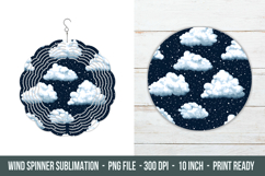 Snowy Clouds Wind Spinner | Wind Spinner sublimation Product Image 1