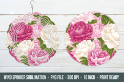 Peony Flower Pattern Wind Spinner | Wind Spinner Design Product Image 1