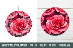 Watercolor Rose Wind Spinner | Wind Spinner Png Product Image 1