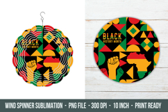 Black History Month Wind Spinner | Wind Spinner Sublimation Product Image 1