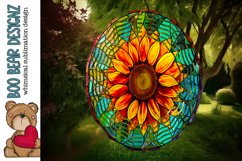 Stain Glass Sunflower Wind Spinner Sublimation design Bundle Product Image 4