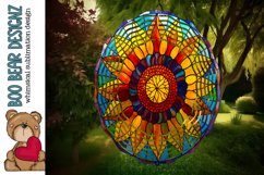 Stain Glass Sunflower Wind Spinner Sublimation design Bundle Product Image 5