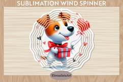 Watercolor Dog Wind Spinner | Sublimation Spinner Product Image 1