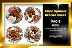 Bronze Roses Wind Spinner Sublimation Design - 04 Variations Product Image 1