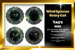 Scary Cat Wind Spinner Sublimation Design - 04 Variations Product Image 1