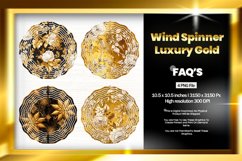 Luxury Gold Wind Spinner Sublimation Design - 04 Variations Product Image 1