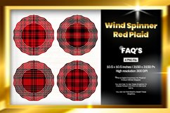 Red Plaid Wind Spinner Sublimation Design - 04 Variations Product Image 1