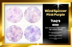 Pink Purple Wind Spinner Sublimation Design - 04 Variations Product Image 1