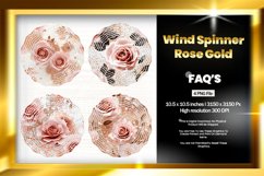 Rose Gold Wind Spinner Sublimation Design - 04 Variations Product Image 1