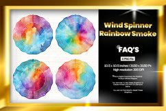 Rainbow Smoke Wind Spinner Sublimation Design - 04 Variation Product Image 1