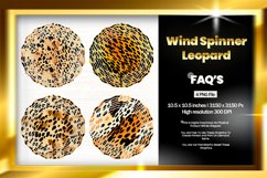 Leopard Wind Spinner Sublimation Design - 04 Variations Product Image 1