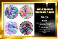 Rainbow Agate Wind Spinner Sublimation Design - 04 Variation Product Image 1