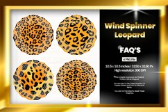 Leopard Wind Spinner Sublimation Design - 04 Variations Product Image 1