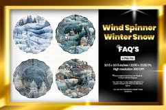 Winter Snow Wind Spinner Sublimation Design - 04 Variations Product Image 1