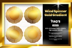 Gold Gradient Wind Spinner Sublimation Design - 04 Variation Product Image 1