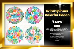 Beach Wind Spinner Sublimation Design - 04 Variations Product Image 1