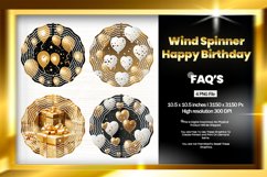 Birthday Wind Spinner Sublimation Design - 04 Variations Product Image 1