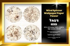 Wallpaper Paper Flower Wind Spinner Sublimation Design Product Image 1