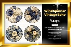 Vintage Boho Wind Spinner Sublimation Design Product Image 1