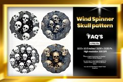 Skull pattern Wind Spinner Sublimation Design - 04 Variation Product Image 1