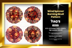 Skull Pattern Wind Spinner Sublimation Design - 04 Variation Product Image 1