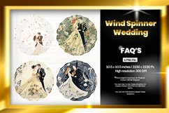 Wedding Wind Spinner Sublimation Design - 04 Variations Product Image 1