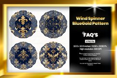 Gold Pattern Wind Spinner Sublimation Design - 04 Variations Product Image 1