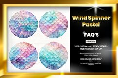 Pastel Wind Spinner Sublimation Design - 04 Variations Product Image 1