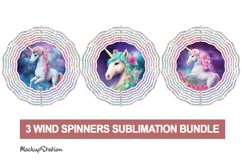 Unicorn Wind Spinner PNG | Wind Spinner Sublimation Product Image 1