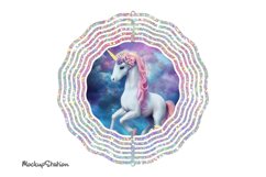 Unicorn Wind Spinner PNG | Wind Spinner Sublimation Product Image 2